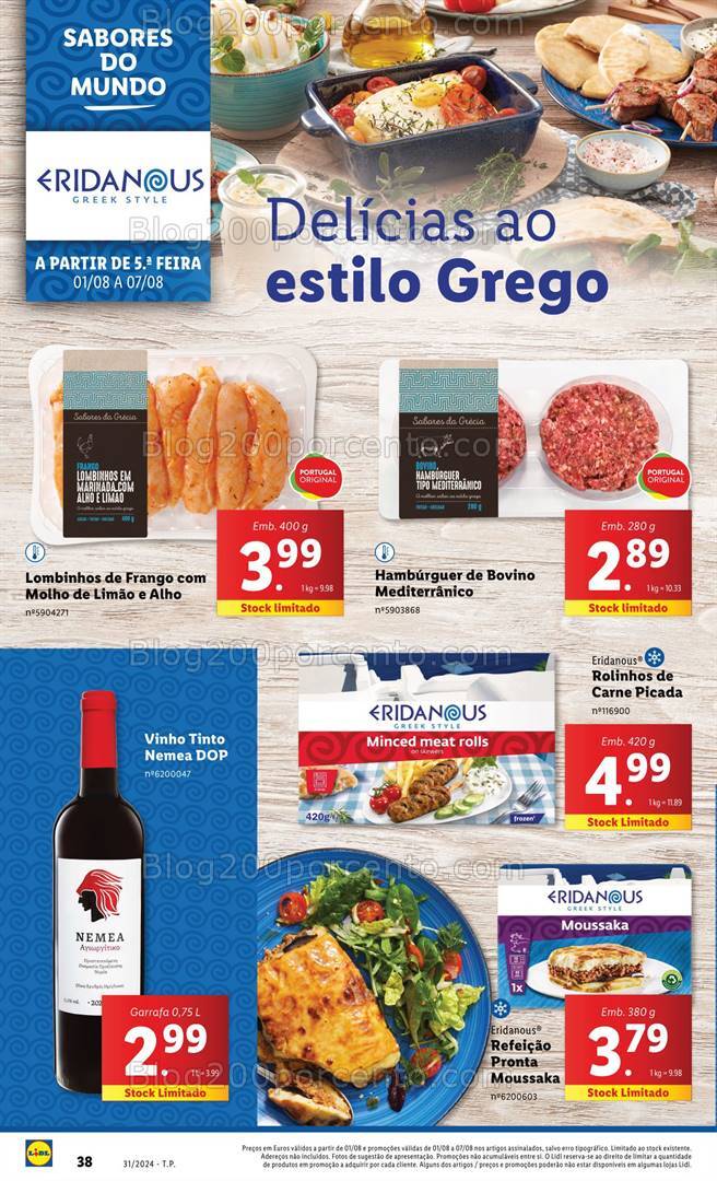 Antevisão Folheto LIDL Sabores do Mundo Promoções de 1 a 7 agosto