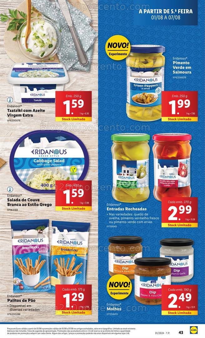 Antevisão Folheto LIDL Sabores do Mundo Promoções de 1 a 7 agosto