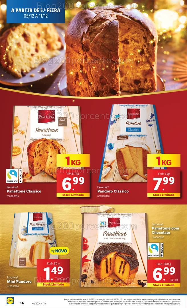Antevisão Folheto LIDL Favorina Promoções de 5 a 11 dezembro