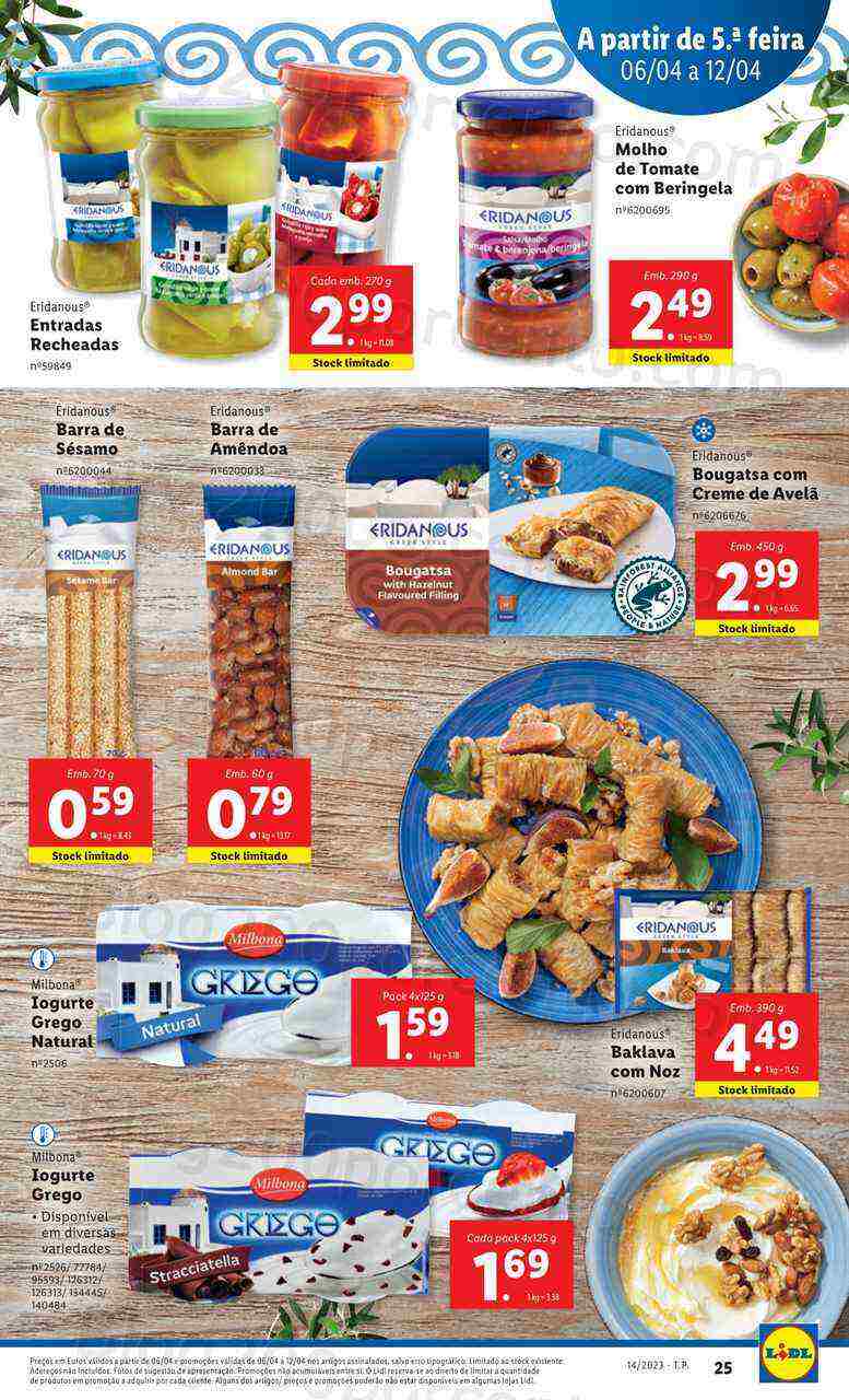 Antevisão Folheto LIDL Sabores do Mundo - Grécia Promoções de 6 a 12 abril