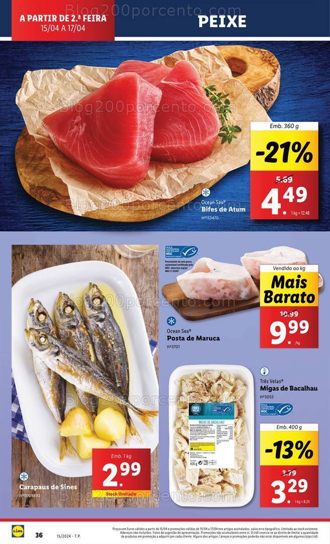 Antevisão Folheto LIDL Supermercado Promoções de 15 a 17 abril