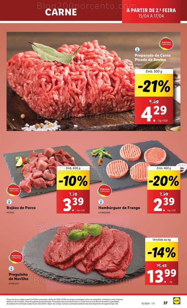 Antevisão Folheto LIDL Supermercado Promoções de 15 a 17 abril