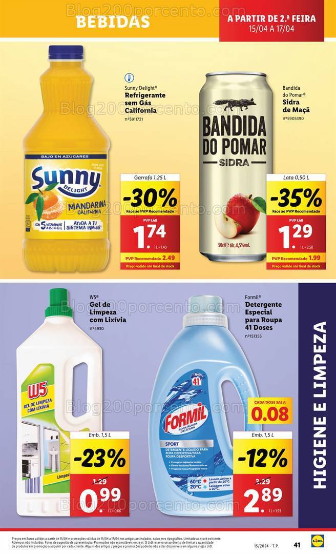 Antevisão Folheto LIDL Supermercado Promoções de 15 a 17 abril