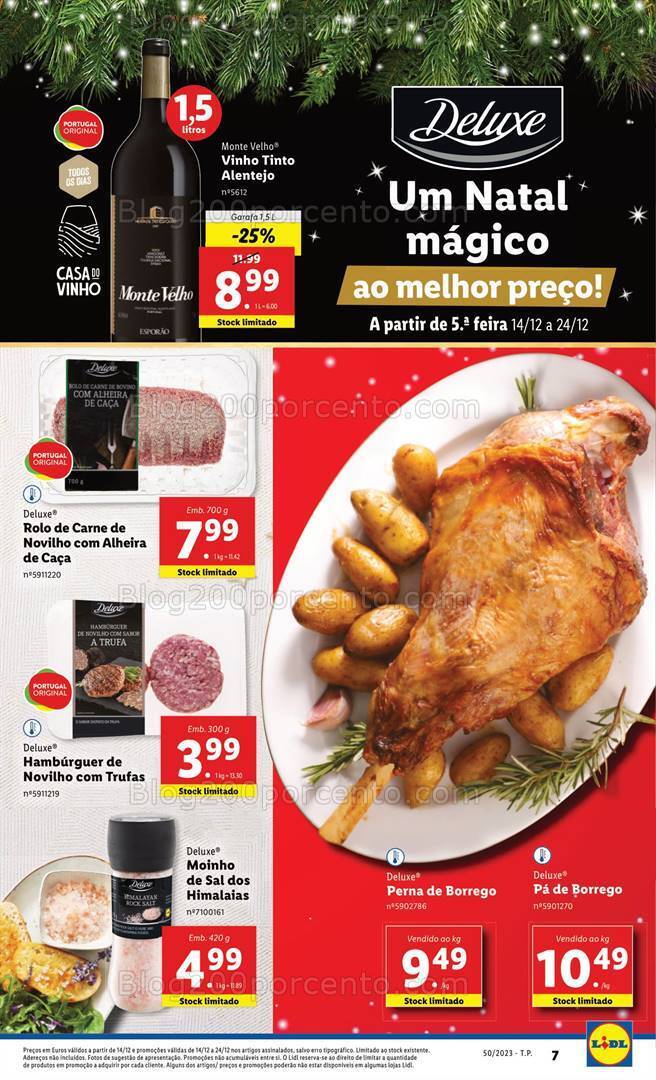 Antevisão Folheto LIDL Natal Promoções de 14 a 24 dezembro