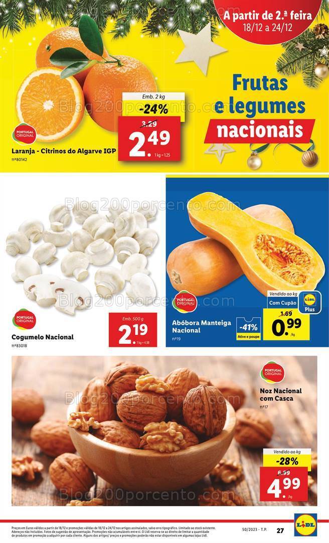 Antevisão Folheto LIDL Promoções Fim de Semana - 16 e 17 dezembro