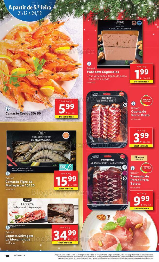 Antevisão Folheto LIDL Essenciais de Natal Promoções de 21 a 24 dezembro