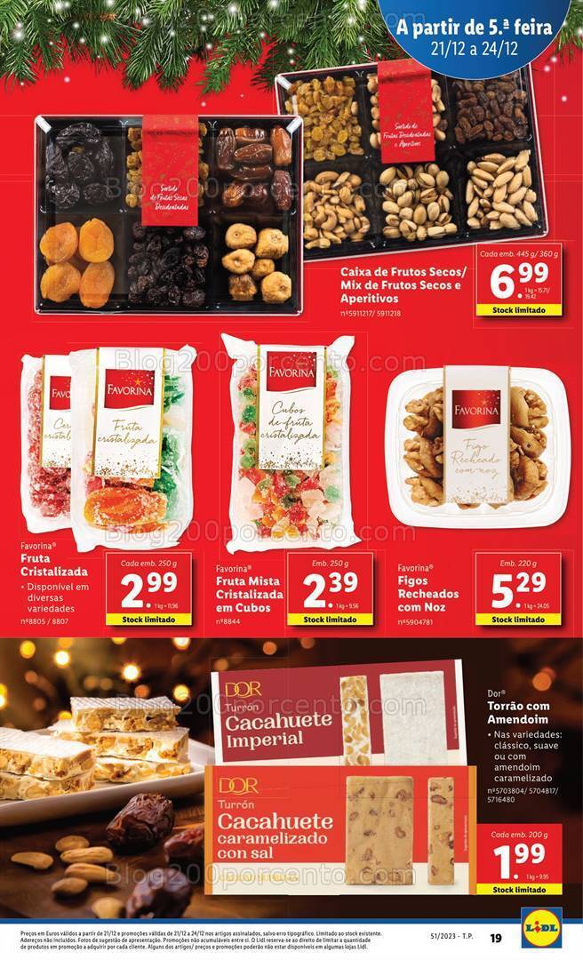 Antevisão Folheto LIDL Essenciais de Natal Promoções de 21 a 24 dezembro