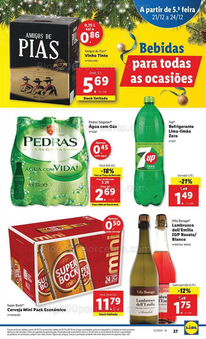 Antevisão Folheto LIDL Essenciais de Natal Promoções de 21 a 24 dezembro