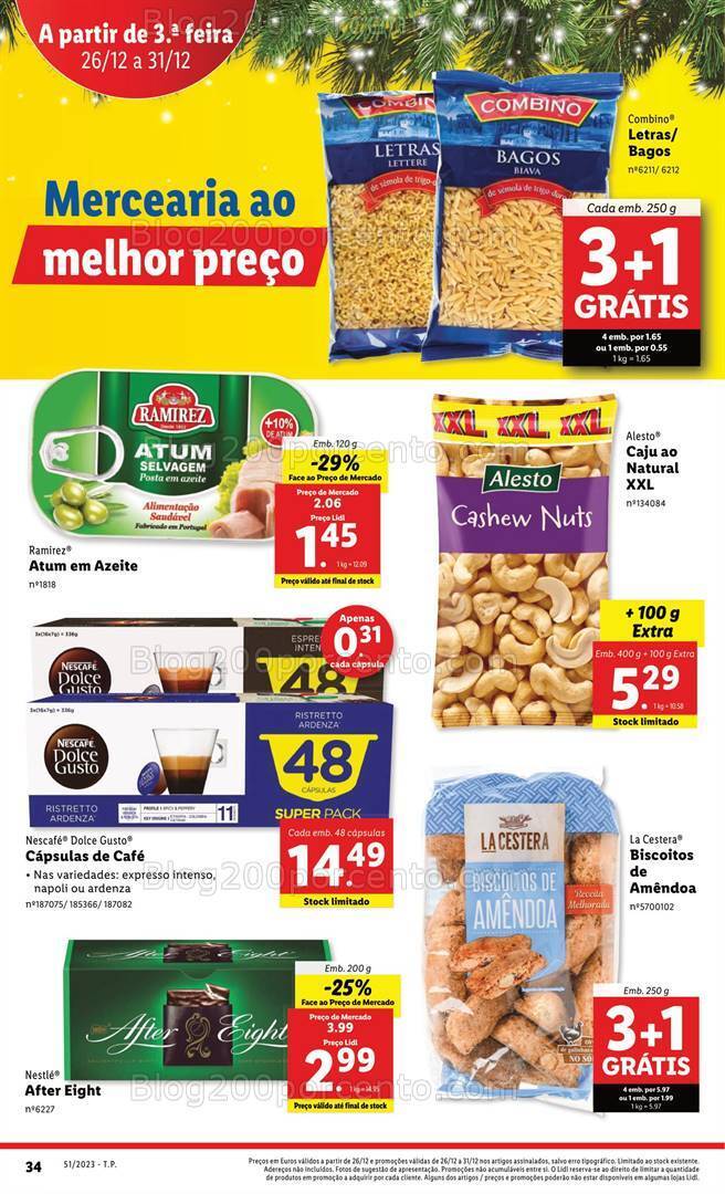 Antevisão Folheto LIDL Essenciais de Natal Promoções de 21 a 24 dezembro