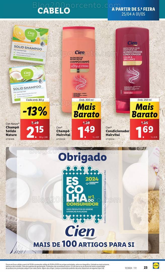 Antevisão Folheto LIDL Especial Higiene e Beleza Promoções de 25 abril a 1 maio
