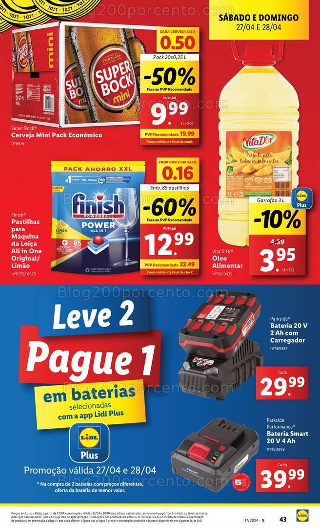 Antevisão Folheto LIDL Promoções Fim de Semana - 27 e 28 abril