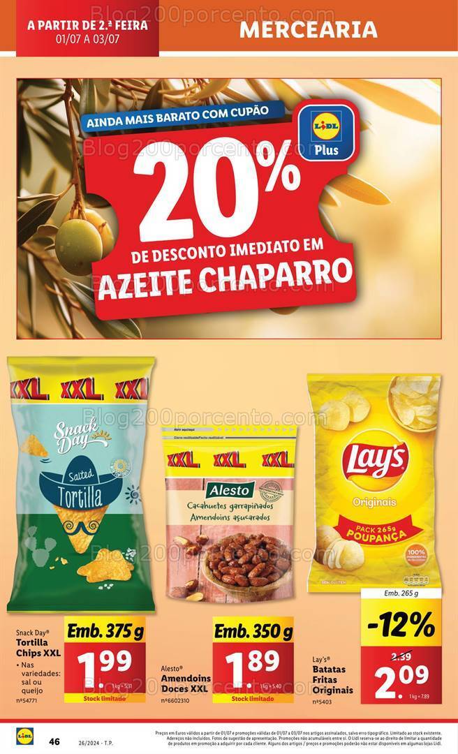 Antevisão Folheto LIDL Promoções de 1 a 3 julho