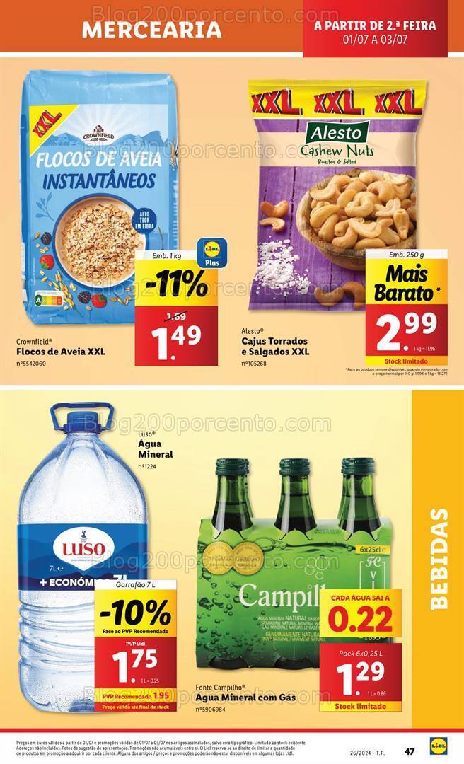 Antevisão Folheto LIDL Promoções de 1 a 3 julho