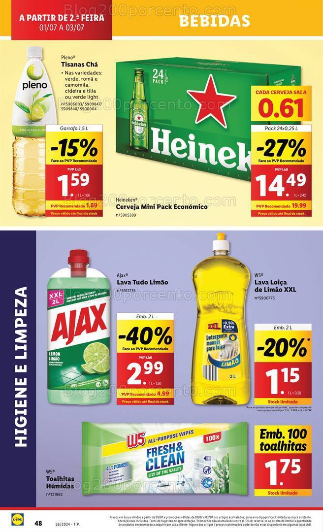 Antevisão Folheto LIDL Promoções de 1 a 3 julho