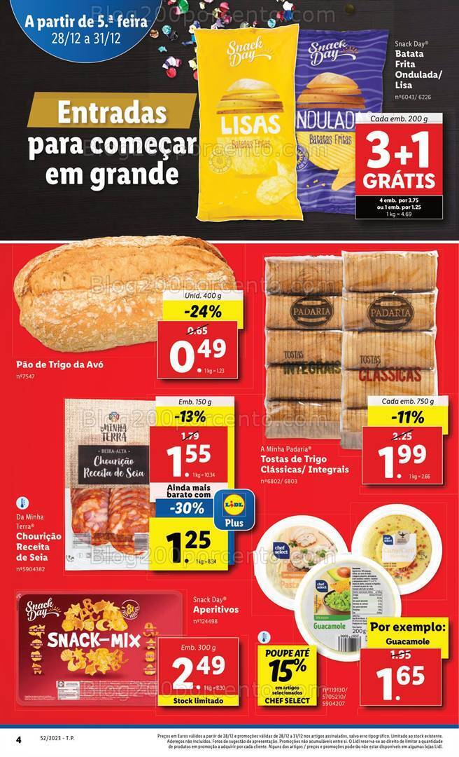 Antevisão Folheto LIDL Promoções de 28 a 31 dezembro
