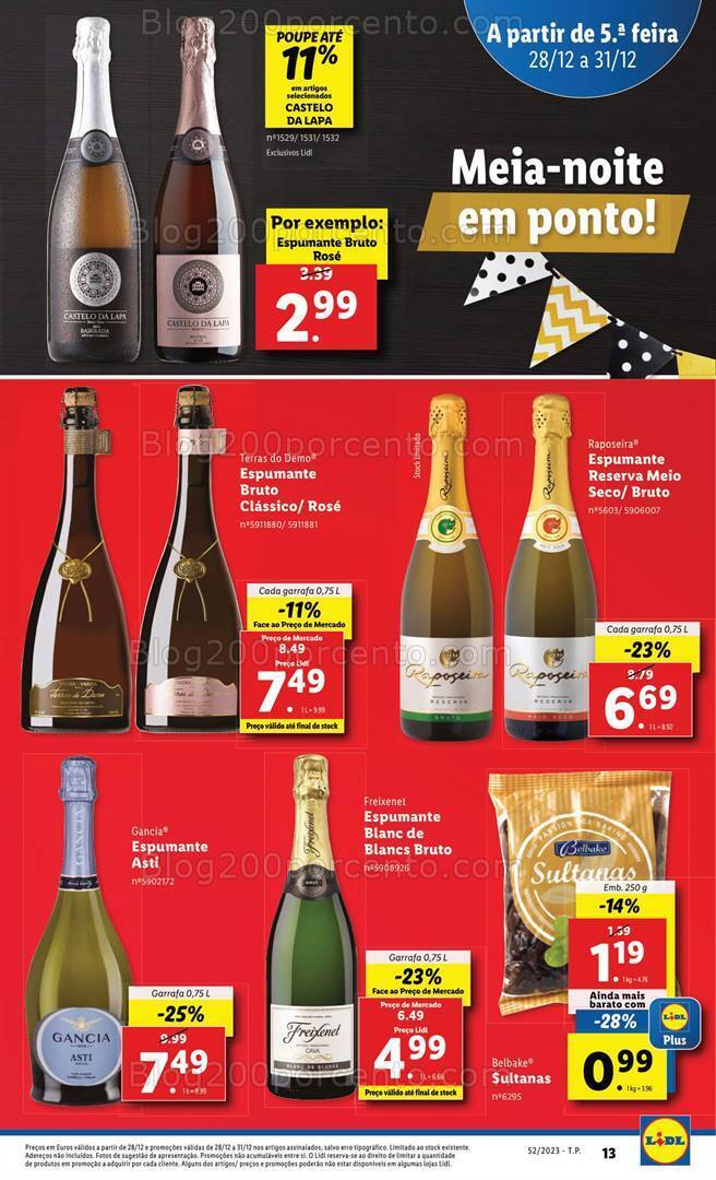 Antevisão Folheto LIDL Promoções de 28 a 31 dezembro