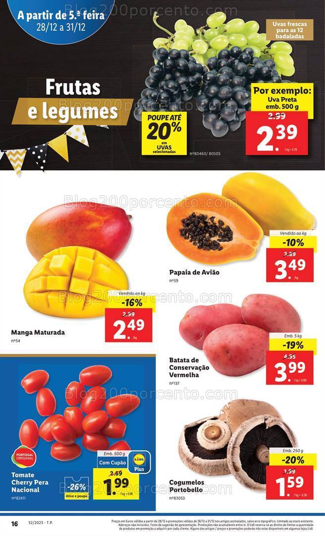 Antevisão Folheto LIDL Promoções de 28 a 31 dezembro