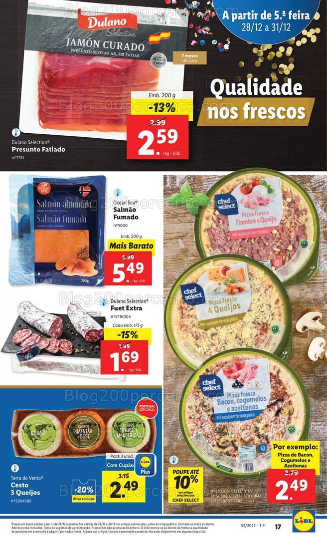 Antevisão Folheto LIDL Promoções de 28 a 31 dezembro