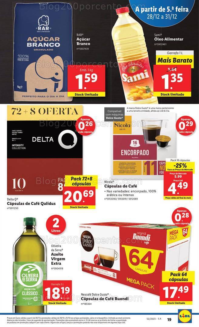 Antevisão Folheto LIDL Promoções de 28 a 31 dezembro
