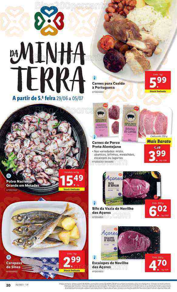 Antevisão Folheto LIDL Sabores da Nossa Terra Promoções de 29 junho a 5 julho