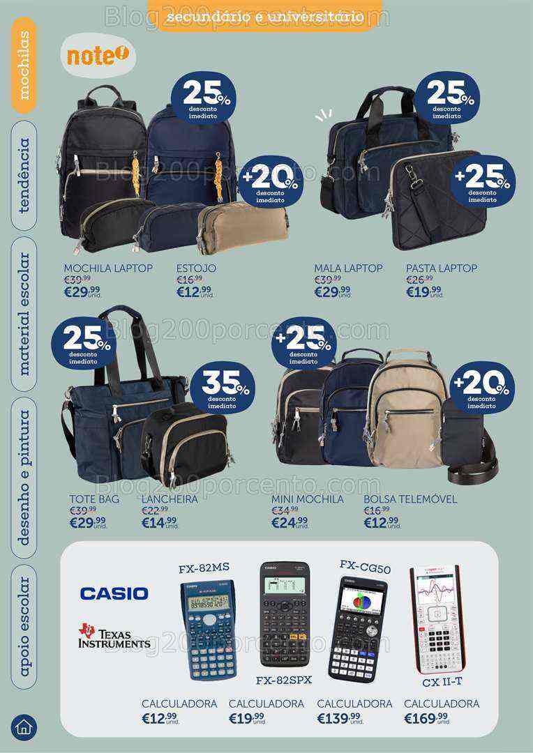 Antevisão Folheto NOTE Regresso às Aulas Promoções até 25 setembro