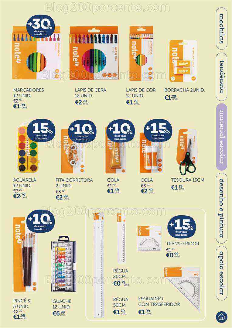 Antevisão Folheto NOTE Regresso às Aulas Promoções até 25 setembro