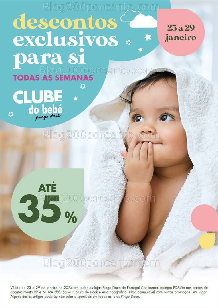 Antevisão Folheto PINGO DOCE Clube do Bebé Promoções de 23 a 29 janeiro
