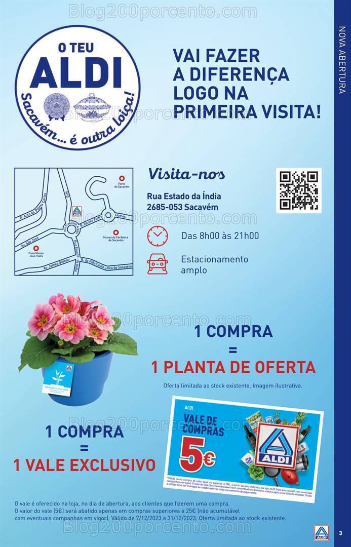 Antevisão Folheto ALDI Abertura Sacavém + Saldos Promoções de 6 a 12 dezembro