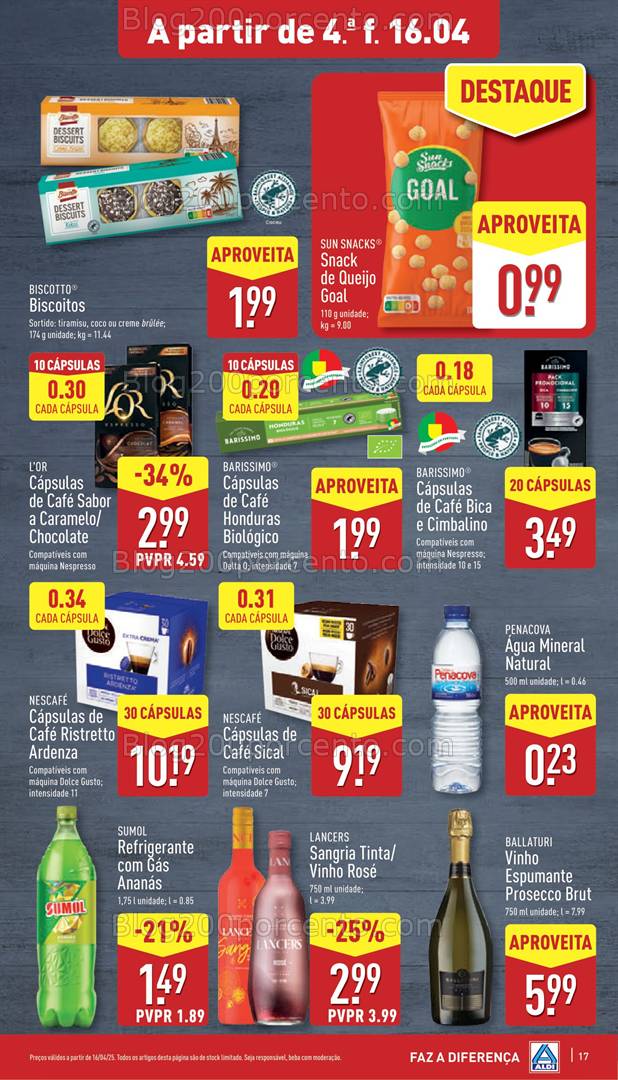 Antevisão Folheto ALDI Promoções de 16 a 22 abril