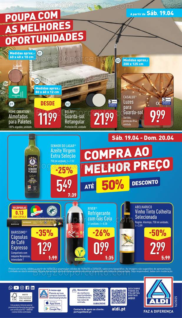 Antevisão Folheto ALDI Promoções de 16 a 22 abril