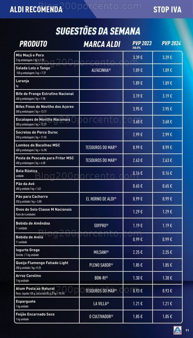 Antevisão Folheto ALDI Stop Iva Promoções a partir de 10 janeiro