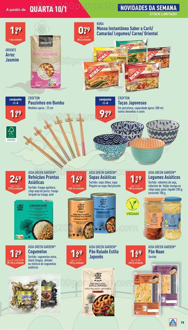 Antevisão Folheto ALDI Especial Semana Asiática Promoções de 10 a 16 janeiro