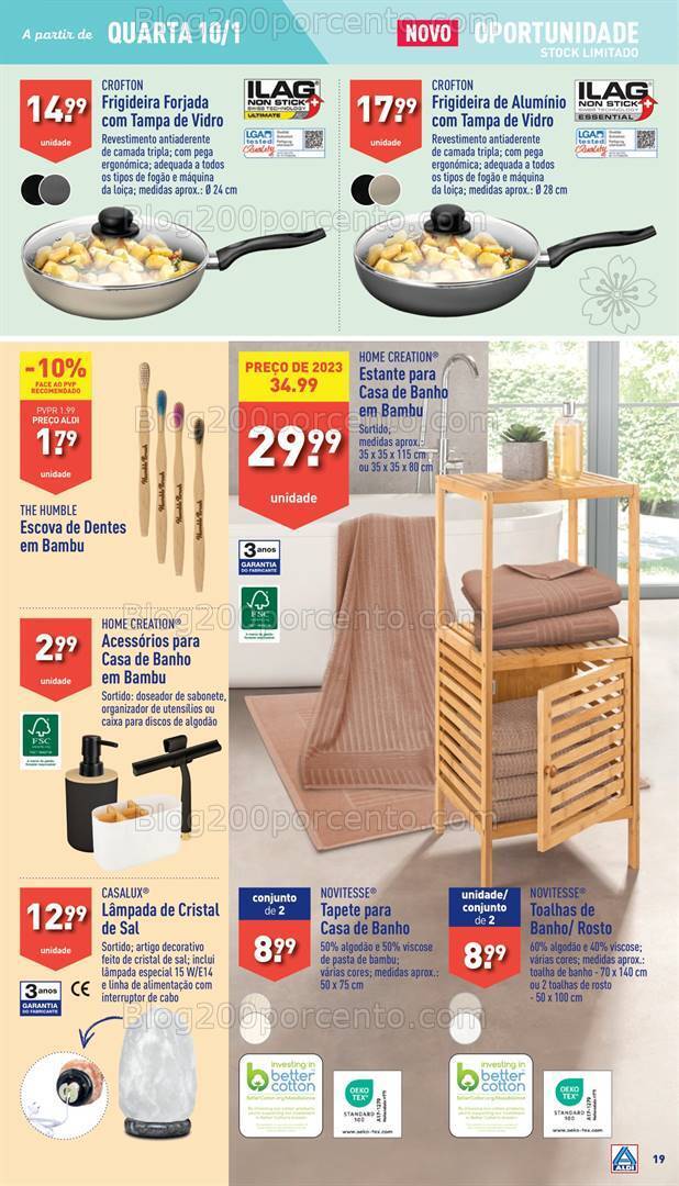 Antevisão Folheto ALDI Bazar Promoções a partir de 10 janeiro