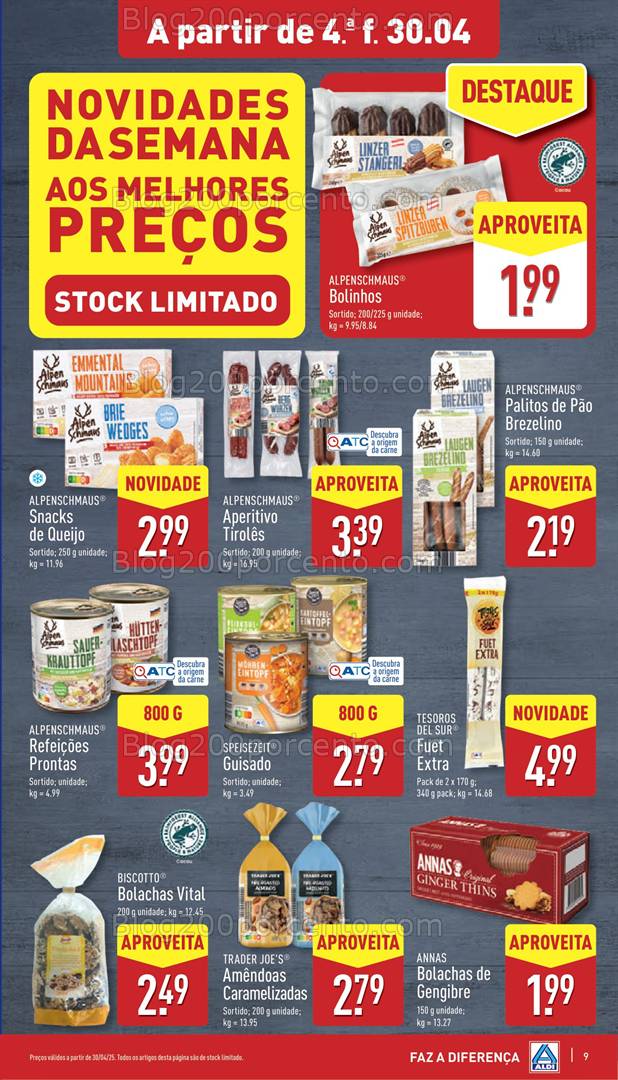 Antevisão Folheto ALDI Promoções de 30 abril a 6 maio Novidades da Semana