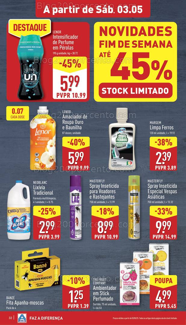 Antevisão Folheto ALDI Promoções Fim de Semana - 3 a 4 maio fim de semana
