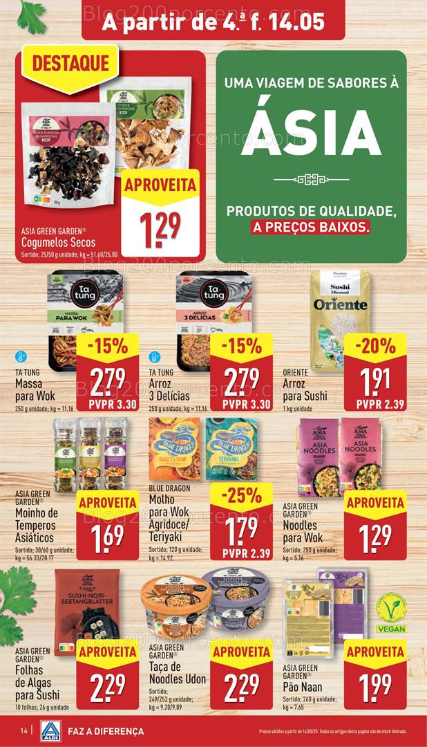 Antevisão Folheto ALDI Sabores do Mundo Promoções de 14 a 20 maio sabores do mundo