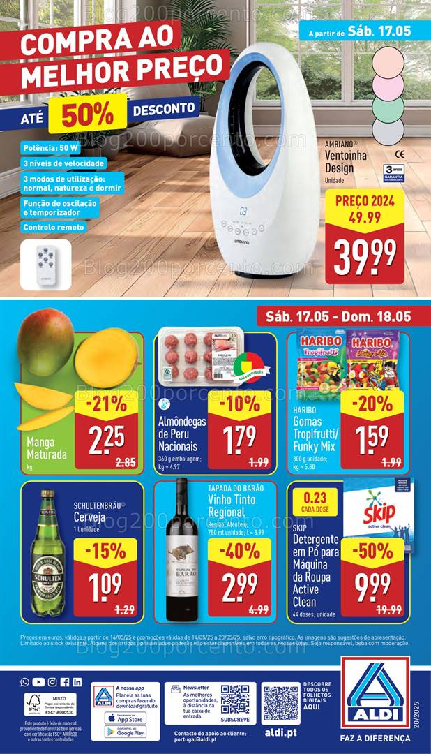 Antevisão Folheto ALDI Achados Promoções de 17 a 20 maio achados