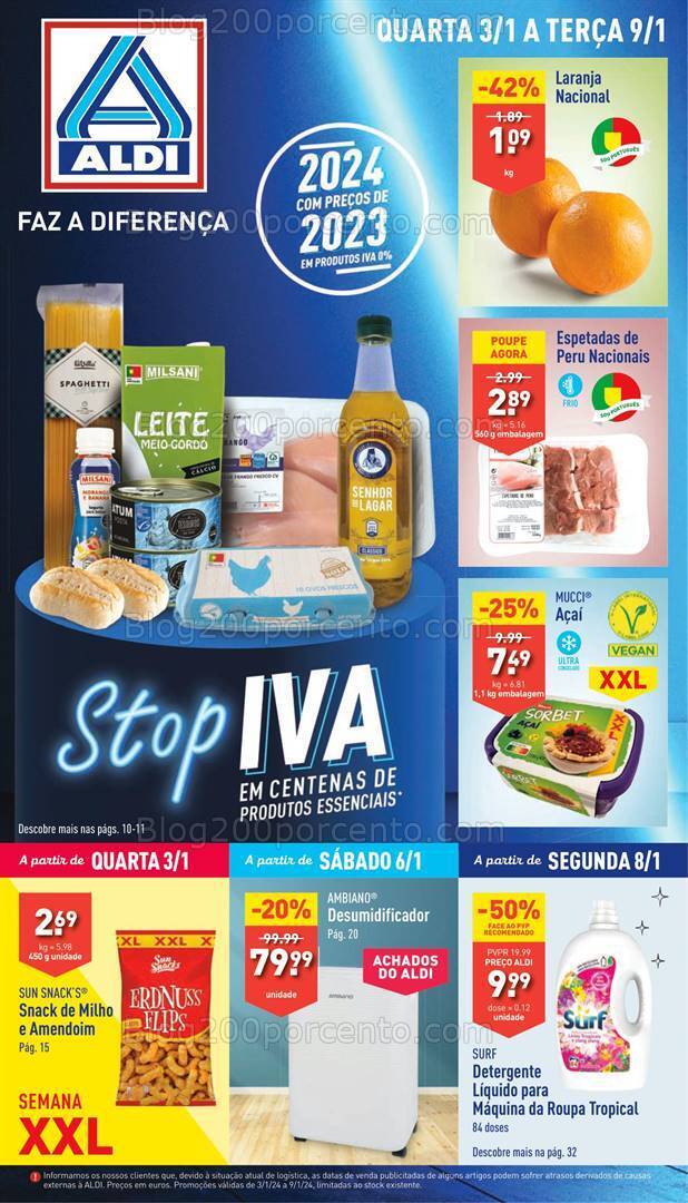 Antevisão Folheto ALDI Promoções de 3 a 9 janeiro