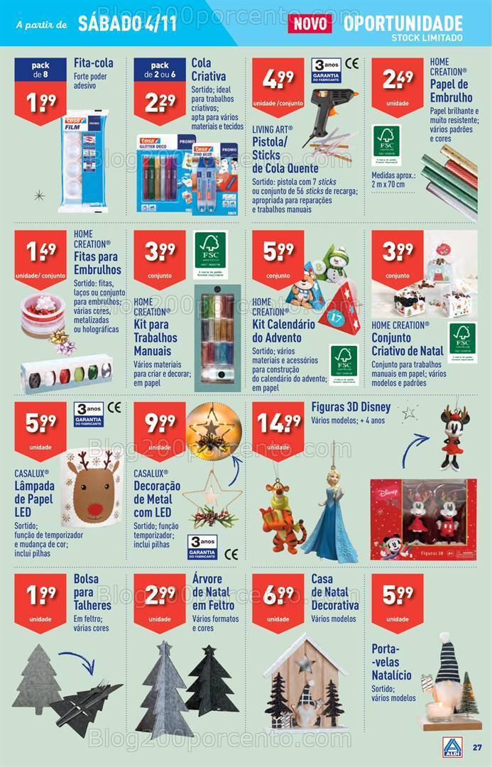Antevisão Folheto ALDI Bazar Promoções de 1 a 7 novembro