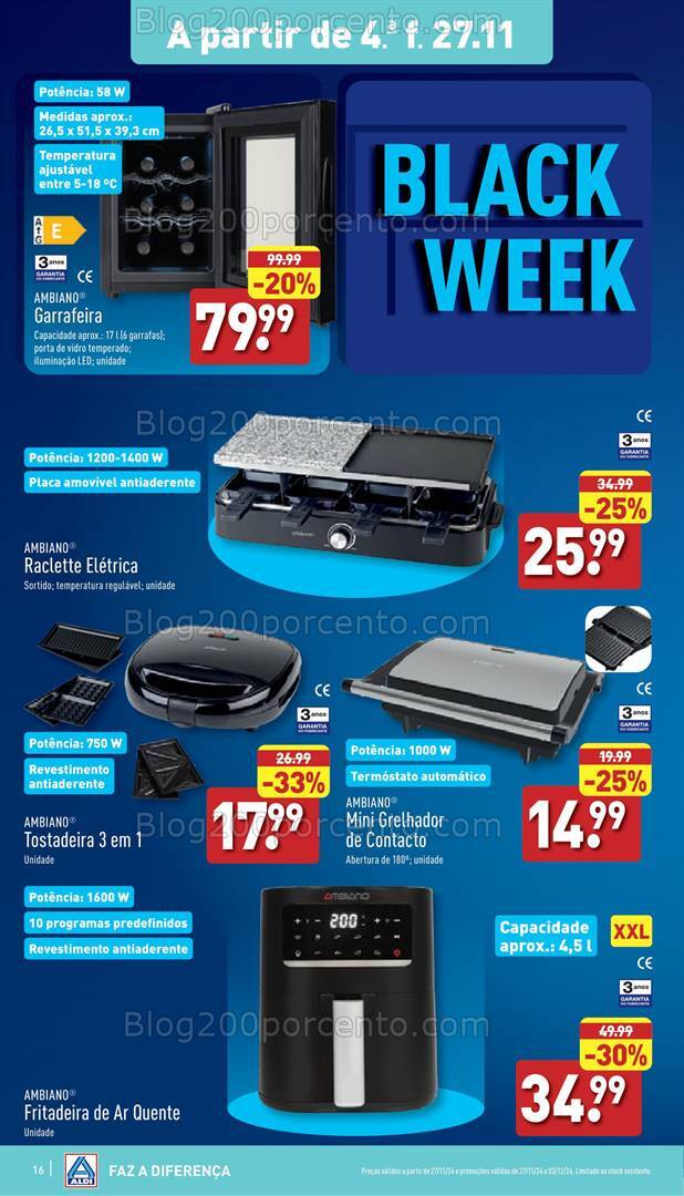 Antevisão Folheto ALDI Saldos Bazar Promoções 27 novembro a 3 dezembro