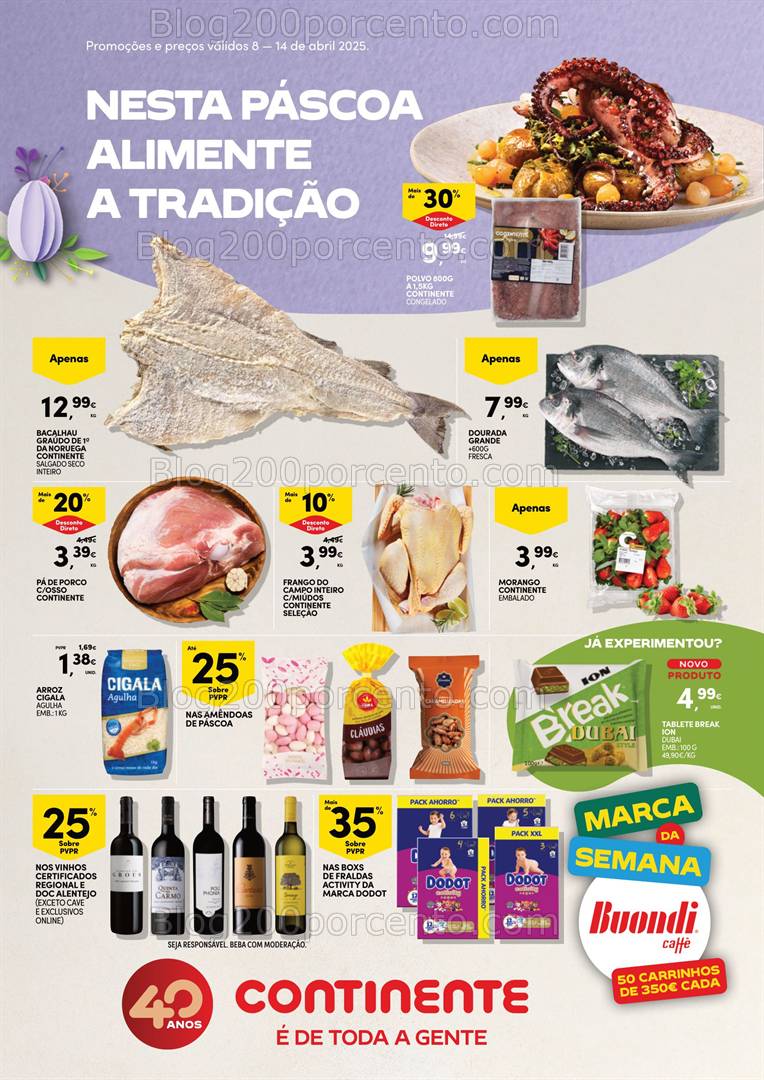Antevisão Folheto  CONTINENTE Bom Dia Promoções de 8 a 14 abril