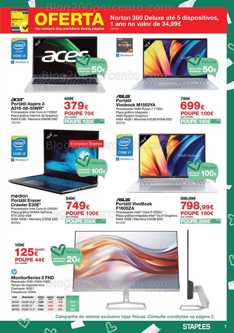 Antevisão Folheto STAPLES Promoções de 3 a 23 outubro