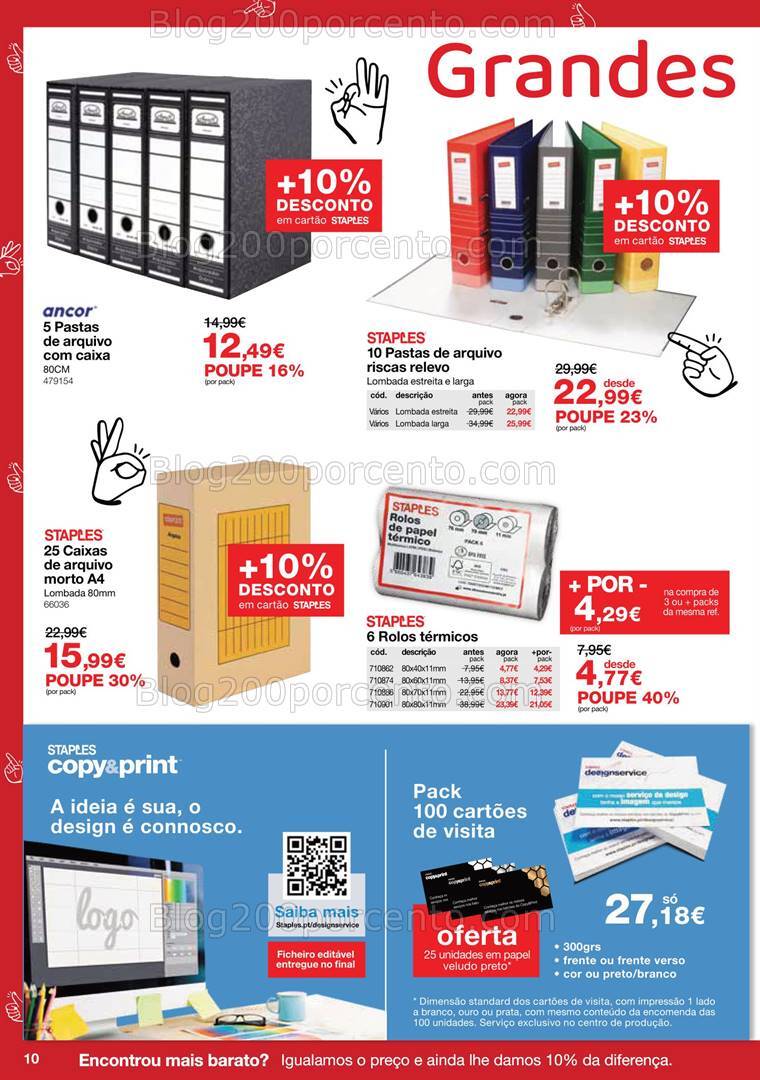 Antevisão Folheto STAPLES Promoções de 3 a 23 outubro
