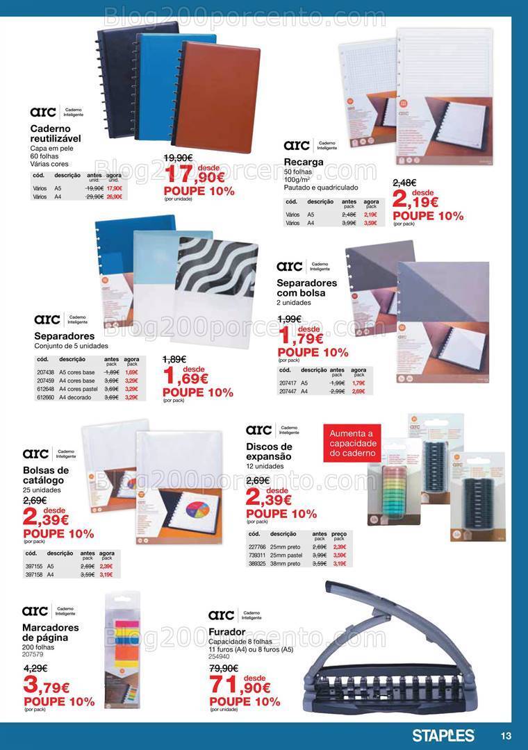 Antevisão Folheto STAPLES Agendas Promoções até 31 janeiro