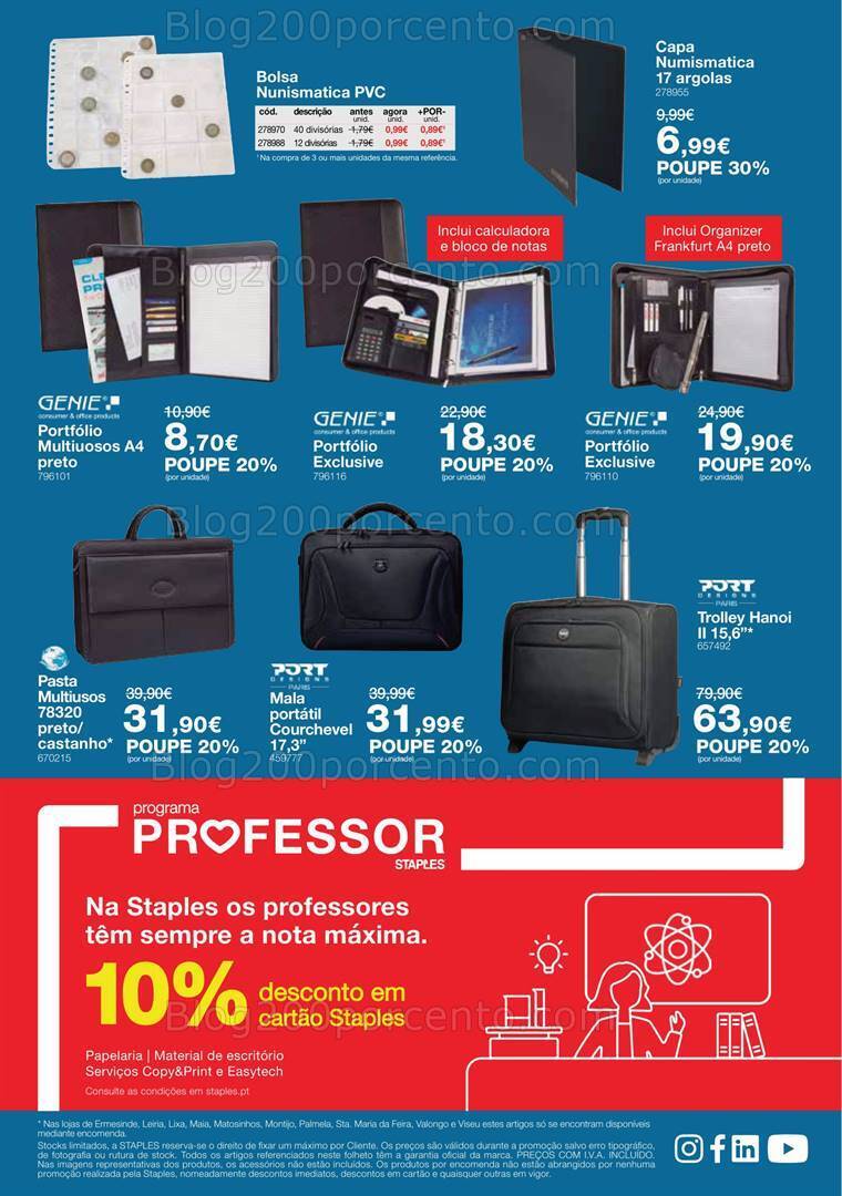 Antevisão Folheto STAPLES Agendas Promoções até 31 janeiro