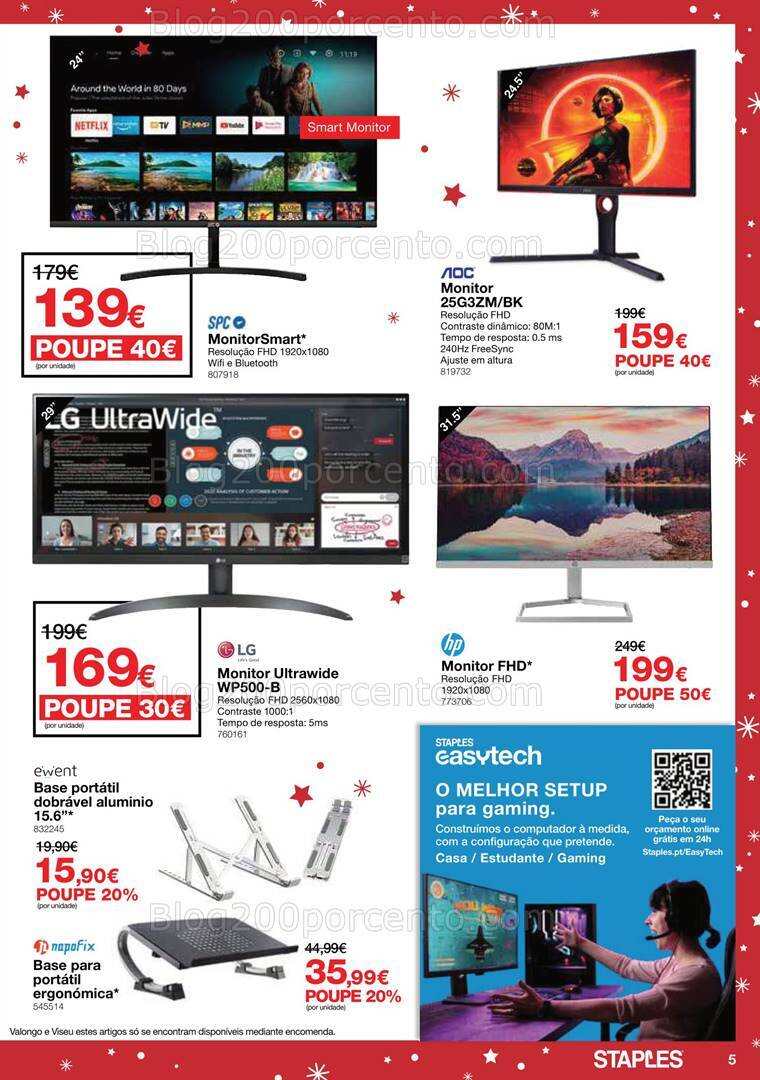 Antevisão Folheto STAPLES Natal Promoções de 29 novembro a 24 dezembro