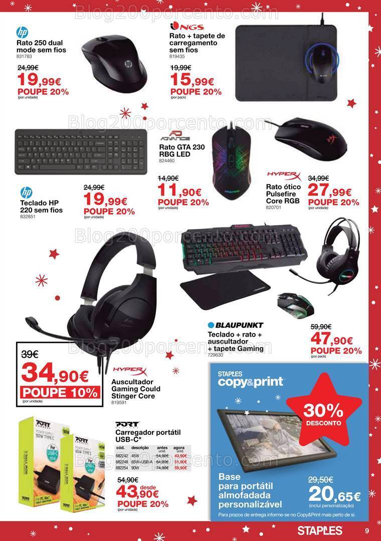 Antevisão Folheto STAPLES Natal Promoções de 29 novembro a 24 dezembro