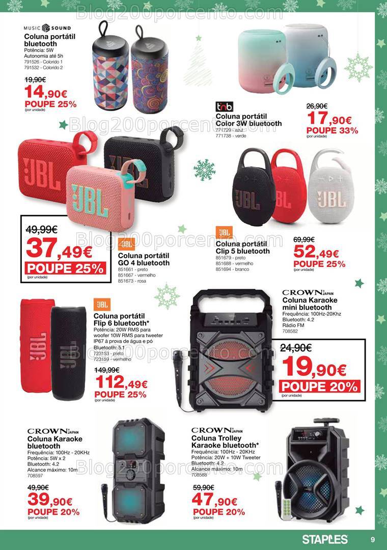 Antevisão Folheto STAPLES Natal Promoções de 3 a 24 dezembro