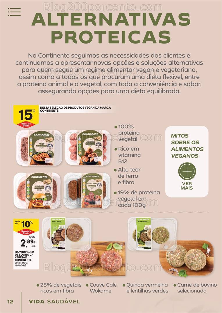 Antevisão Folheto CONTINENTE Vida Saudável Promoções de 16 a 28 janeiro