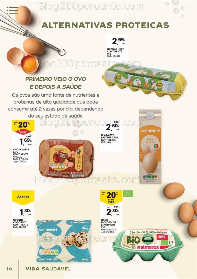 Antevisão Folheto CONTINENTE Vida Saudável Promoções de 16 a 28 janeiro